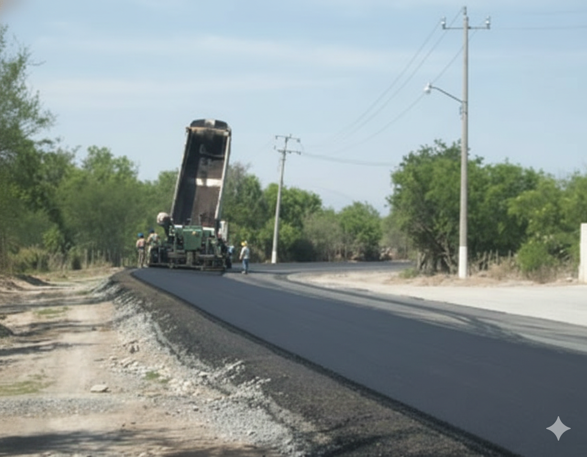 Reconstrucción de superficie de rodamiento en el camino libramiento Zuazua-Marín. — imagen 1